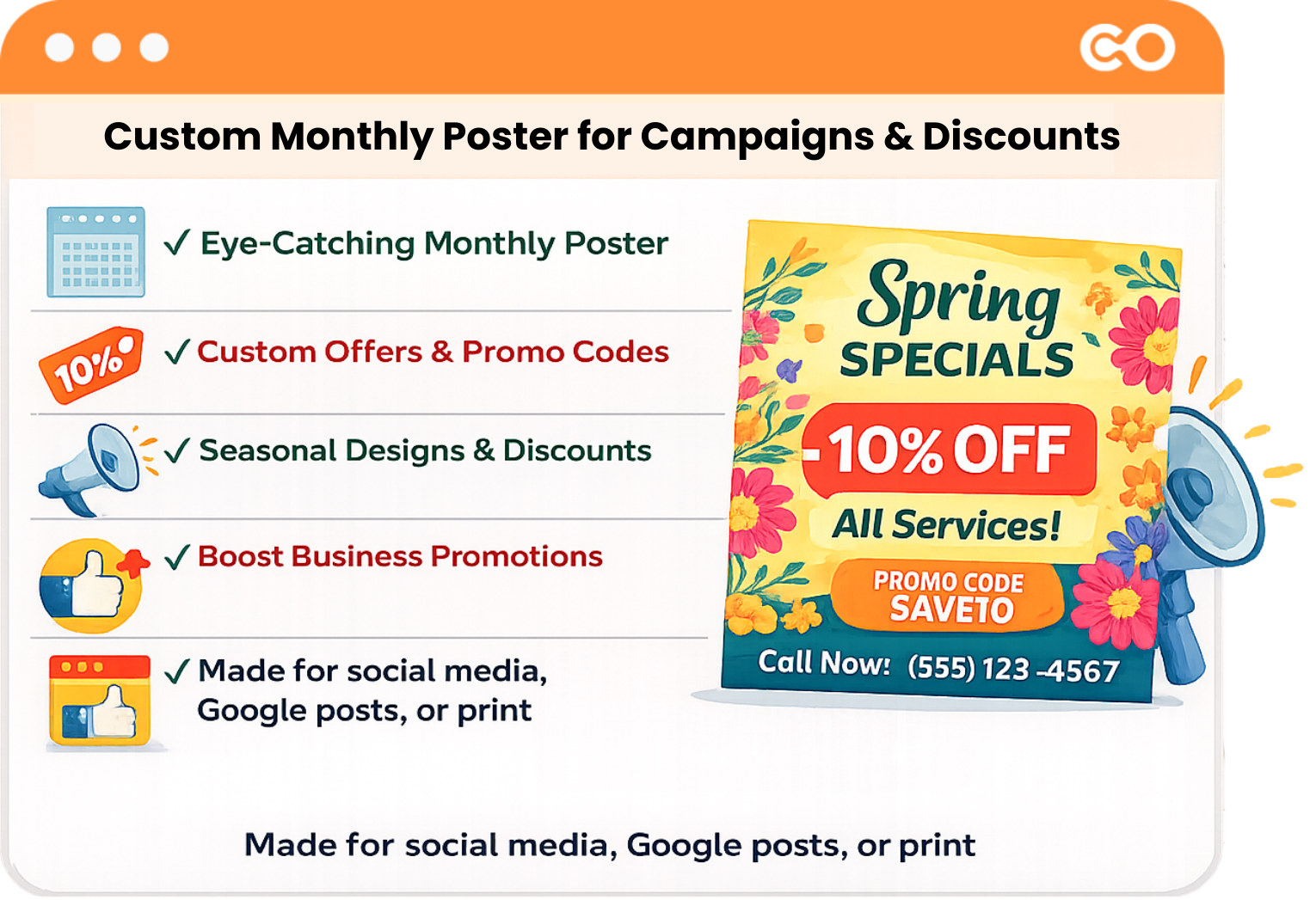 Custom monthly content creation